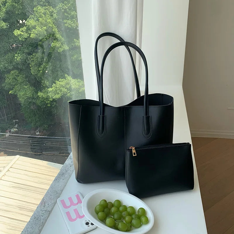 Bolso Tote Vintage para Mujer –  Gran Capacidad, Estilo Simple y Versátil, Ideal para el Trabajo