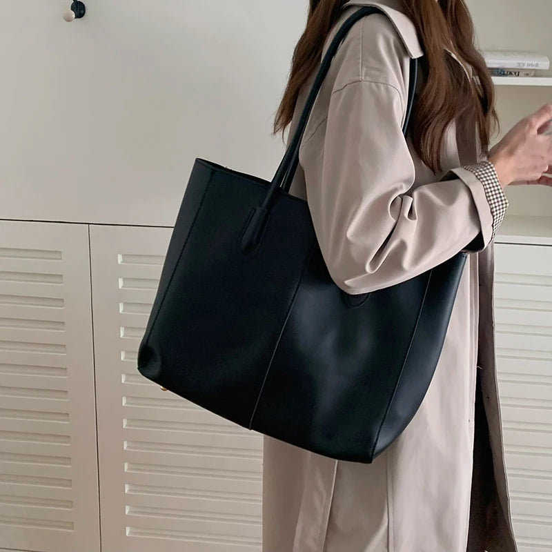 Bolso Tote Vintage para Mujer –  Gran Capacidad, Estilo Simple y Versátil, Ideal para el Trabajo